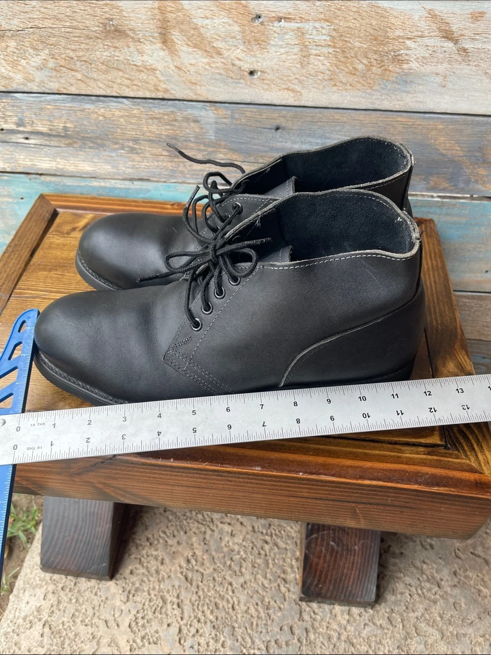 Vintage 90s USGI Military Steel Toe Chukka Boots Black Leather Men 11